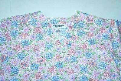 Women's Natural Uniforms Multi Colored Scrub Top-size Small - Image 1 of 4
