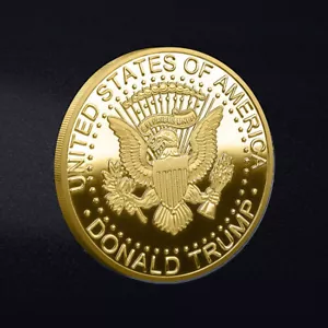 Collection Commemorative 45Th President Donald Trump Coins MAGA King Gold Plated - Picture 1 of 2