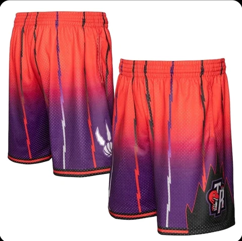Mitchell & Ness NBA Toronto Raptors 1998-99 Fadeaway Swingman Shorts - Red - NWT Cover