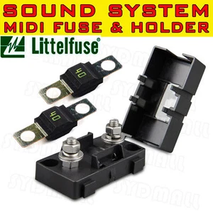 2 PIEZAS FUSIBLE DE PERNO MIDI 40AMP + SOPORTE DE FUSIBLE PARA BATERÍA DUAL Y MEGA SISTEMAS DE SONIDO - Imagen 1 de 4