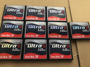 10PCS sandisk COMPACTFLASH  Ultra II 1GB CF Memory CARD compact flash card