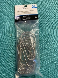 Mainstays Shower Curtain Hooks 12 Pieces. NIP - Picture 1 of 2