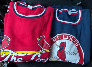 CARDINALS SET BOTH RED & BLUE ADULT MYSTERY SWEATSHIRTS ST. LOUIS 4/11/25 XL SGA - Picture 1 of 2