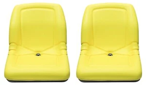 John Deere Pair (2) Yellow Vinyl Seats fits Gator 6X4 Serial # 20789 & UP - Foto 1 di 5