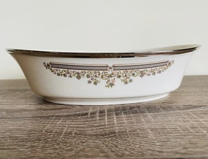 Lenox Lace Point  Vegetable Oval Dish Serving Bowl 10 1/4" - Picture 1 of 7