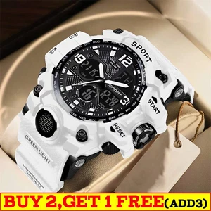 SMAEL Mens Waterproof Watch Sport Military Analog Quartz Digital Wrist Watches