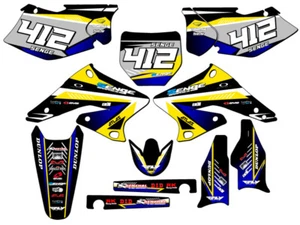 2004-2006 RMZ 250 SURGE Yellow Senge Graphics Kit Compatible with Suzuki - Foto 1 di 10