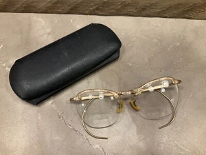 Vintage Gold 1/10 12k GF Cat Eye Art Deco Very Nice - Picture 1 of 18