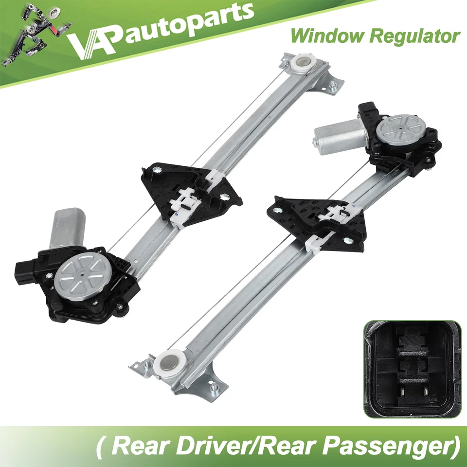 Fit For 2006-2011 Honda Civic Sedan Pair Rear Window Regulator Power w/Motor - Image 1 of 4