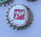Couronne de capuchon SODA Seven Up 7 cône boîte bouteille plate étiquette acl FRESNO CA étain LITHO