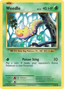 Pokemon - Weedle - 5/108 - Common - XY Evolutions - NM/M