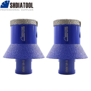 2pcs 35mm Diamond Milling Chamfer Cone Drilling Tile Marble Core Hole Saw 1-3/8" - Picture 1 of 7