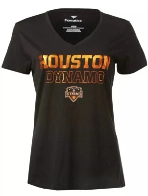 Huston Dynamo MLS Womens Medium Matchless Vision V-Neck T-shirt Fanatics NWT - Image 1 of 4