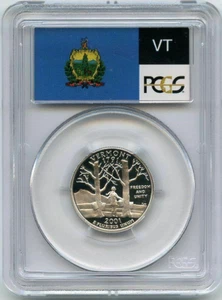 :2001-S S25C WASHINGTON VERMONT QUARTER PCGS PR 70 DCAM SILVER RARE R3 TOP POP - Picture 1 of 2