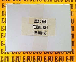 1993 Classic Football Draft Factory Tape Sealed 1-100 STRAHAN BETTIS BLEDSOE RC - Imagen 1 de 3