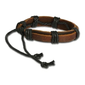 Pulsera de cuero SilverDream marrón para hombre LA0037B - Imagen 1 de 6