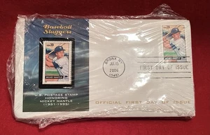 Baseball Sluggers USPS 2006 First Day Cover Mickey Mantle, Encapsulated Stamps. - Picture 1 of 6