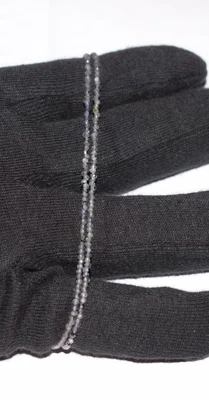 Natural Blue Iolite Gemstone Necklaces 925 Sterling Silver 2 mm Beads 36" String - Image 1 of 4