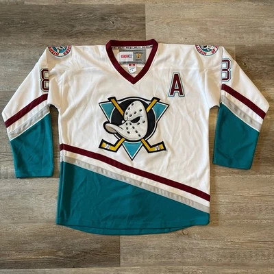 Camiseta deportiva retro de hockey vintage Teemu Selanne Mighty Ducks - Talla S - ¡Envío rápido! Foto 1 de 4