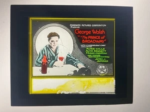 Diapositiva de vidrio Magic Lantern ~ PRINCE OF BROADWAY ~ James J. Jeffries ~ Película de 1926 - Imagen 1 de 3