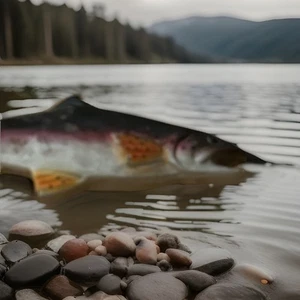 Apribottiglie trota arcobaleno in ghisa dipinto a mano rustico vintage - Foto 1 di 4