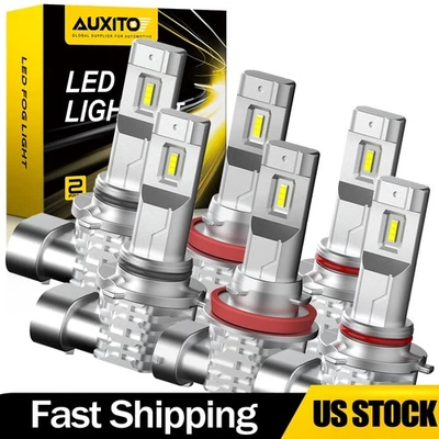 Farol de LED 6X + luz de neblina 6000K para 2003-2006 Chevy Silverado 1500 2500 3500 HD - Imagem 1 de 4