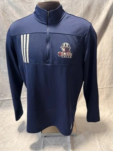 Tulsa Oilers Hockey ECHL Adidas 1/4 zip Long Sleeve Shirt Men's Large blue - Picture 1 of 8