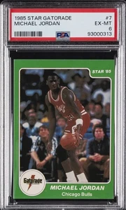 1984-85 STAR GATORADE #7 MICHAEL JORDAN PSA 6 - Picture 1 of 2