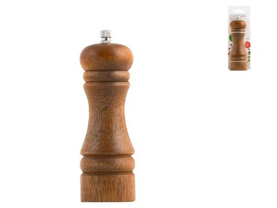 Brown Wooden Pepper Mill 15 Cm Home - Image 1 of 3