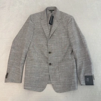 Banana Republic Blazer Mens 38R Gray Slim Fit Tollegno 1900 3DWool Blend Stretch - Image 1 of 4