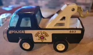 Vintage 4 3/4" long Buddy L Patrol Police Wrecker Tow Truck GB 15 1A - Picture 1 of 7