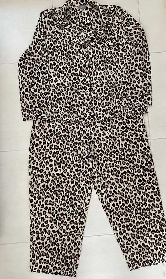 Ann Taylor Loft Ropa de Dormir Mujer XXXL Pijama Estampado Animal Ropa de Salón Marrón Nuevo con Etiquetas Foto 1 de 4