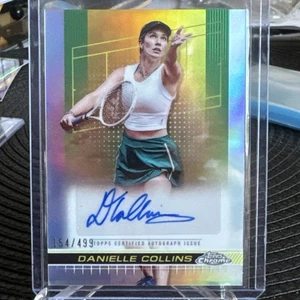 R2192 2024 Topps Chrome Tennis Refractor Auto /499 Danielle Collins - Bild 1 von 2