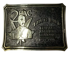 FIBBIA CINTURA MUSICALE TUPAC SHAKUR 2 PAC HIPHOP THUG LIFE RAP TUPAC - Foto 1 di 3