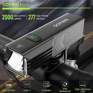 SOFIRN 2000lm Luz Bicicleta Carga USB Montaña Lámpara Frontal LED Luz Bicicleta - Imagen 1 de 12