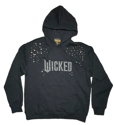 Moletom com capuz Forever 21 Wicked cravejado preto/tamanho masculino MÉDIO NOVO SEM ETIQUETAS - Imagem 1 de 4