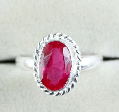 Naturale 7.45 KT Padparadscha Zaffiro Rosa Ovale Gemma Certificato Birthday Ring - Immagine 1 di 4