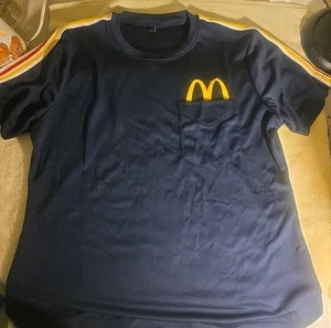 McDonald’s Unisex Blue Team Member Employee T-Shirt Size Small - Picture 1 of 5