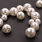 100Pcs 0.39Inch Imitation Pearl Pearl Button Round Button 1 Hole  DIY Crafts