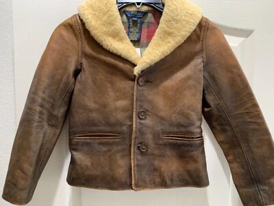 Nuevo Polo Ralph Lauren Niños Niñas Chaqueta de Cuero Talla 5 Foto 1 de 2