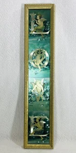 Vintage Victorian Style LOVE PRINT Cherubs Gold Framed 24.5”X5” Wall Picture - Picture 1 of 8