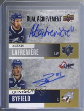 2019-20 Upper Deck CHL Dual Achievement Alexis Lafreniere Quinton Byfield Auto