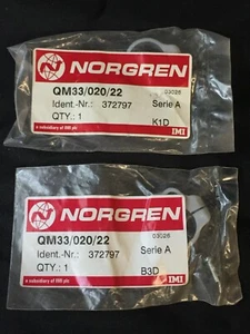 NUEVO Lote de 2 Soportes de Montaje de Interruptor Norgren QM33/020/22 20 mm 372797 - Imagen 1 de 1