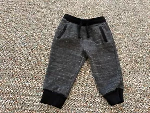 Old Navy Boys Black & Gray Joggers 12-18M - Picture 1 of 4