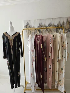 Ramadan Design Maxikleid Dubai Abaya Kaftan lang Ramadan Robe Kaftan - Bild 1 von 18