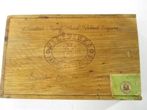 Manilas Finest Hand Rolled Cigars Wooden Container Imported From The Philippines - Picture 1 of 16