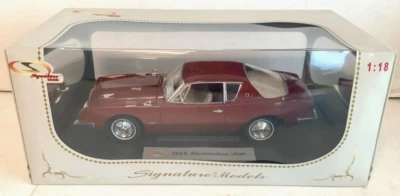 NEW Signature Models 1963 Studebaker Avanti MAROON DARK RED Diecast Car 1:18 - Image 1 of 4