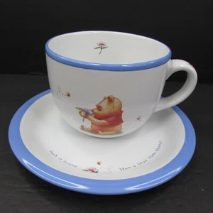 Disney Winnie The Pooh Bear Large Coffee Mug And Saucer Simply Pooh Tea Cup - Picture 1 of 12