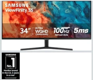 Samsung 34" ViewFinity S50GC Ultra-WQHD 100Hz AMD FreeSync HDR10 Monitor - Picture 1 of 3