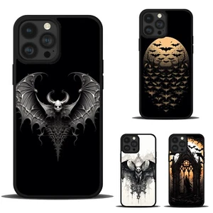 Anti scratch Cover gothic horror black Bats For iPhone SE XS XR Max 5 6 7 8 Plus - Picture 1 of 25